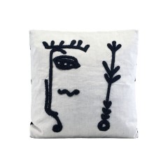 CUSHION COVER GIN SMILE WHITE 50     - CUSHIONS